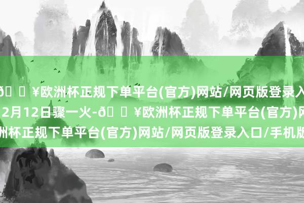 🔥欧洲杯正规下单平台(官方)网站/网页版登录入口/手机版于2024年12月12日骤一火-🔥欧洲杯正规下单平台(官方)网站/网页版登录入口/手机版